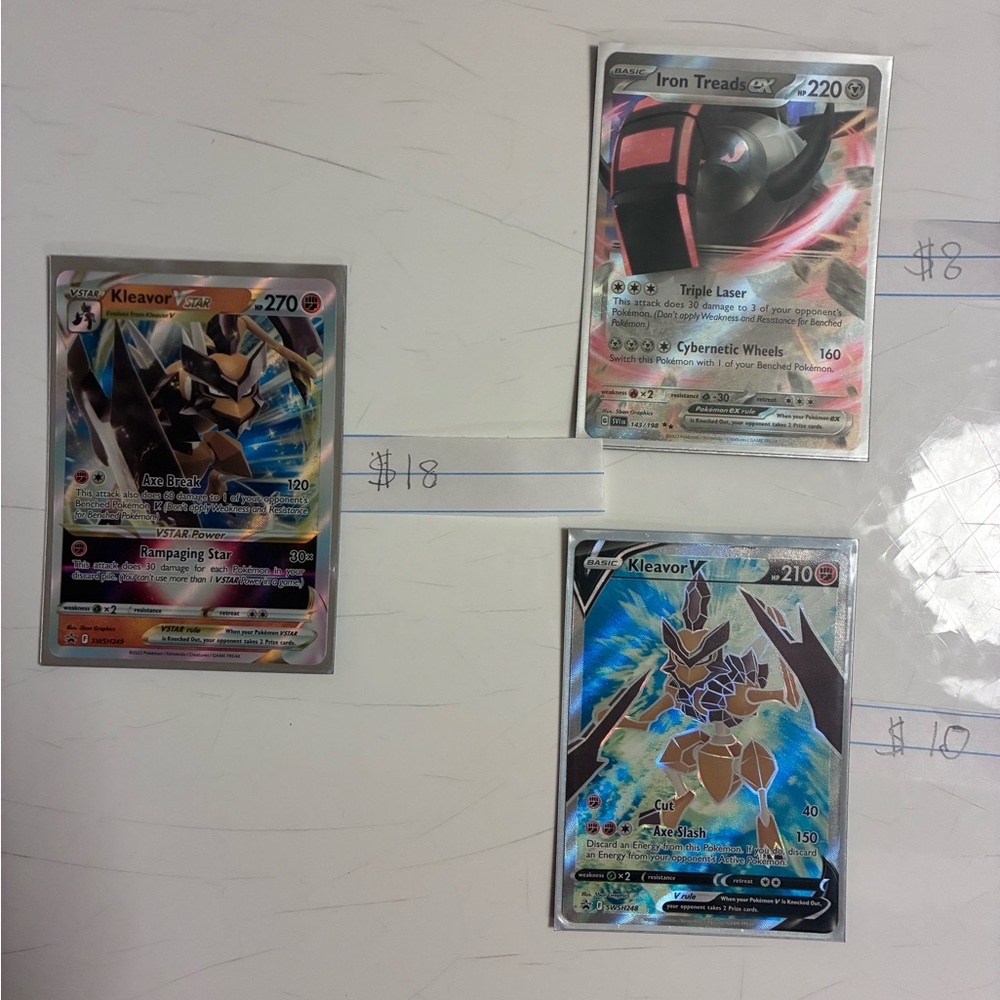 Pokemon Trading Cards - Black, Blue, Red